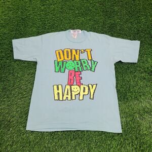 Vintage 80s Be Happy Shirt M/L 20x27 USA